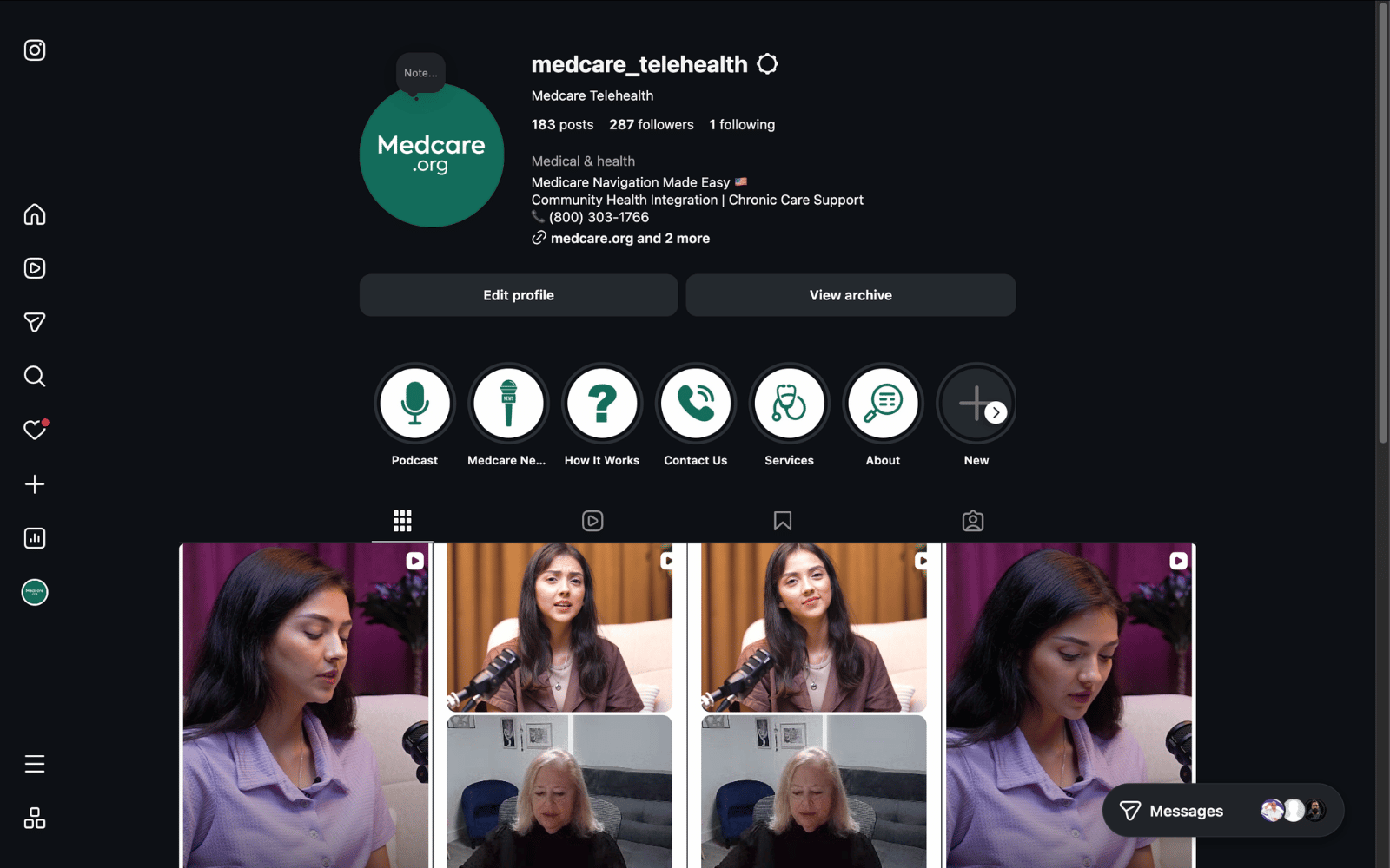 Medcare Telehealth social media management